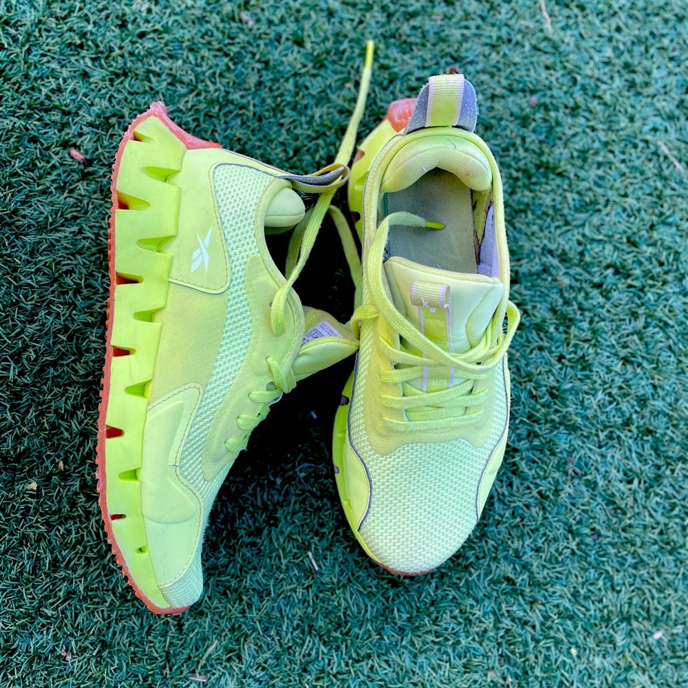 Reebok neon yellow sneakers